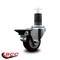 Service Caster 3'' Maroon Poly Swivel 1-5/8'' Expanding Stem Caster with Brake SCC-EX20S314-PPUB-MRN-PLB-158 - alternate 2